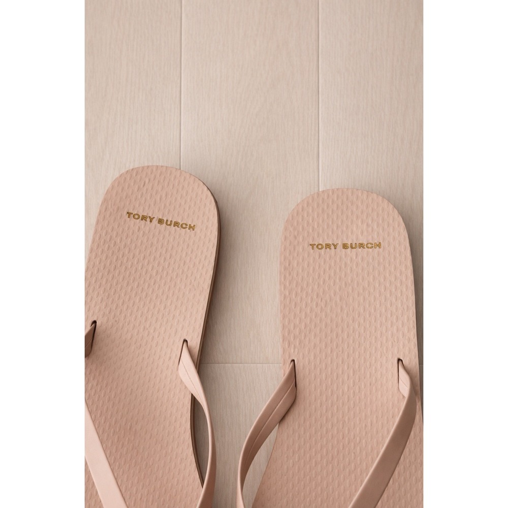 Tory Burch Mini Minnie Flip Flop Porcelain Pink Size 9 Womens Designer Sandals - Picture 3 of 4
